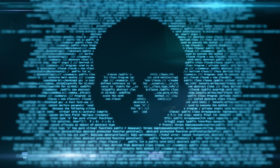Totenkopf aus Programmiercode